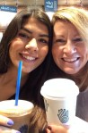 Dani and I enjoying one last cup of java before she boarded the plane for her Semester Abroad program.