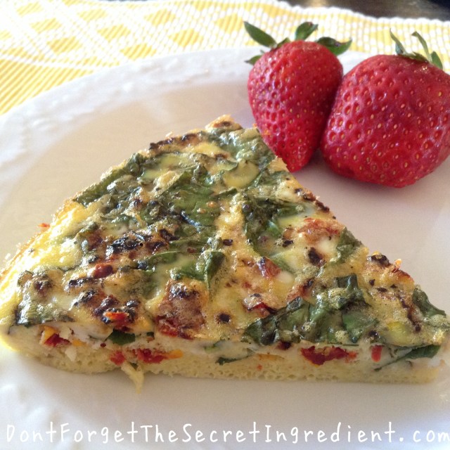 Basil Artichoke and Sundried Tomato Frittata