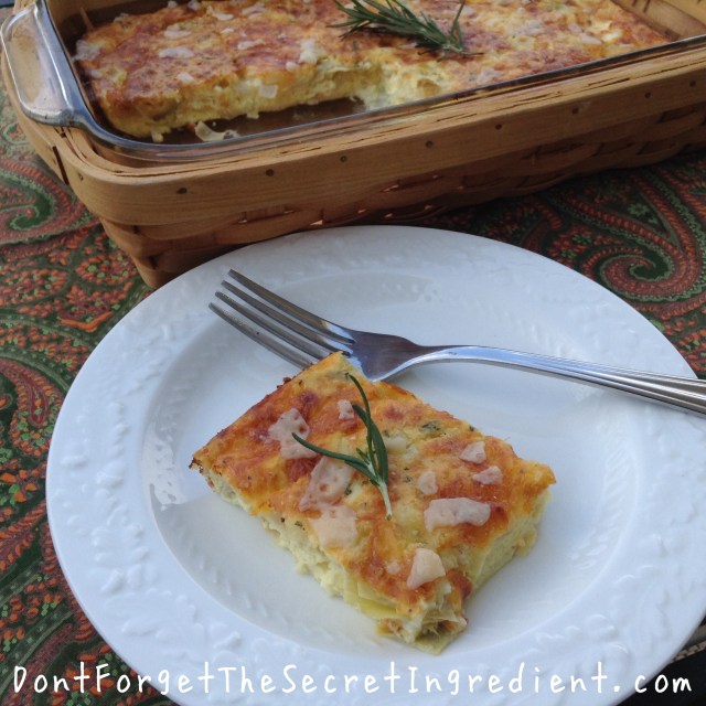 artichoke rosemary and cheese  fritatta