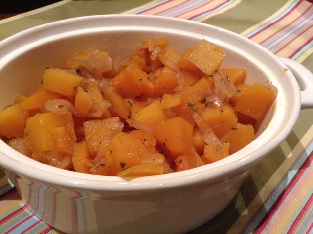 Butternut squash with shallots and sage