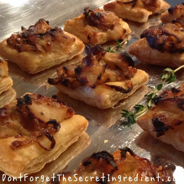 Carmelized onion and apple tart