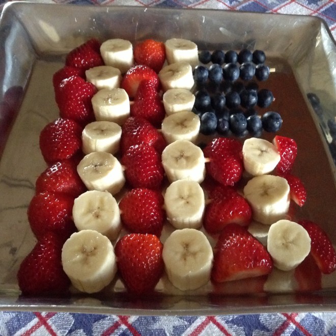 Red white and blue kabobs