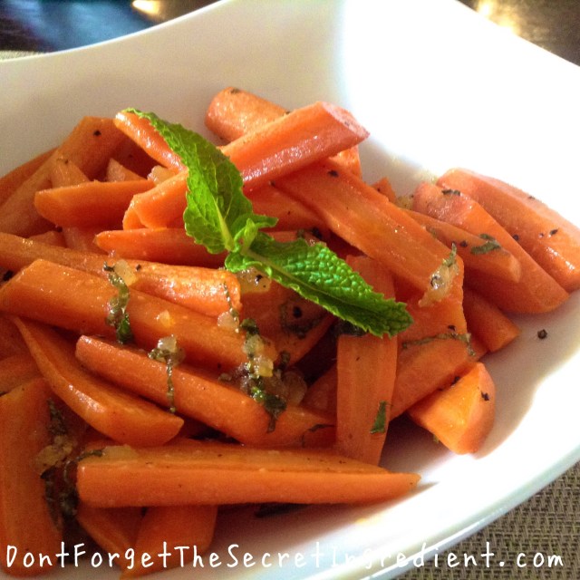 gingered carrots with mint