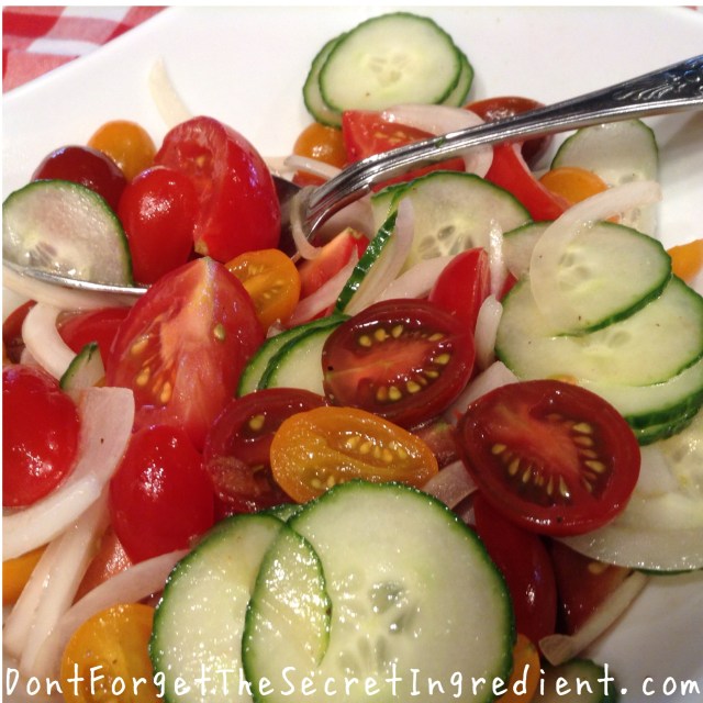 tomato cucumber and onion salad